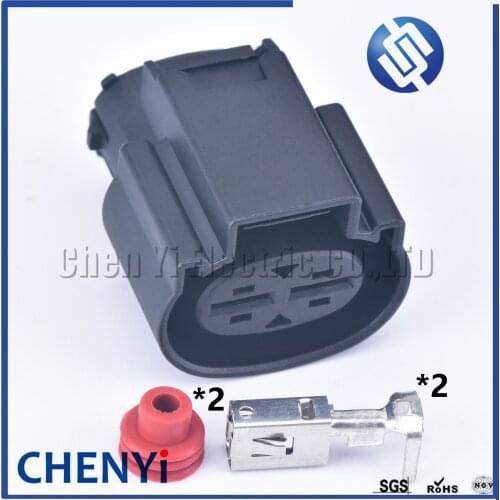1 set 2 Pin female 6.3mm Automotive waterproof connector plastic housing plug electrical cable wiring connector