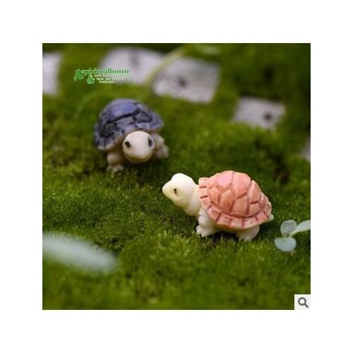 1pc/2pcs DIY Mini Turtle Tortoise Miniature Fairy Garden Decoration DIY Doll House Terrarium Micro Landscape Decoration Retail