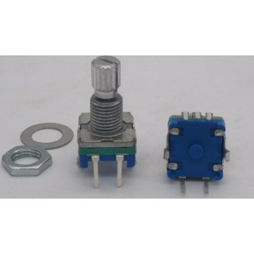 10PCS/LOT Original,Rotary encoder,code switch/EC11/ digital potentiometer with switch 5Pin handle length 15mm Q