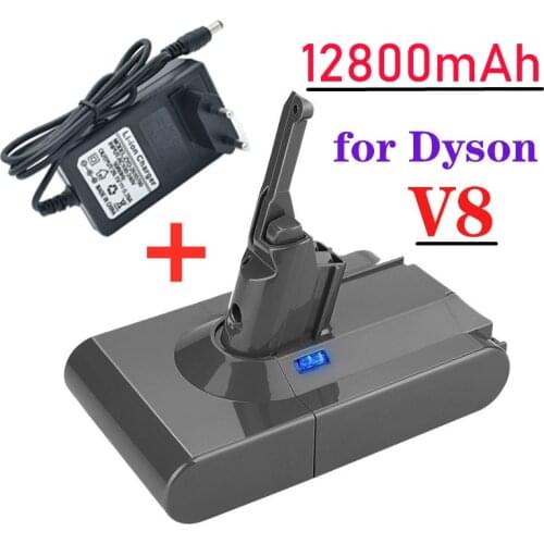 100% Original DysonV8 12800mAh 21.6V Battery for Dyson V8 Absolute /Fluffy/Animal Li-ion Vacuum Cleaner rechargeable Battery