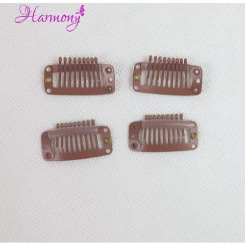 200 pieces/lot 3.2cm 9 Teeth Hair Extensions Tools / Wig Silicone Snap Clips for Hair Extensions/snap clips 6 colours