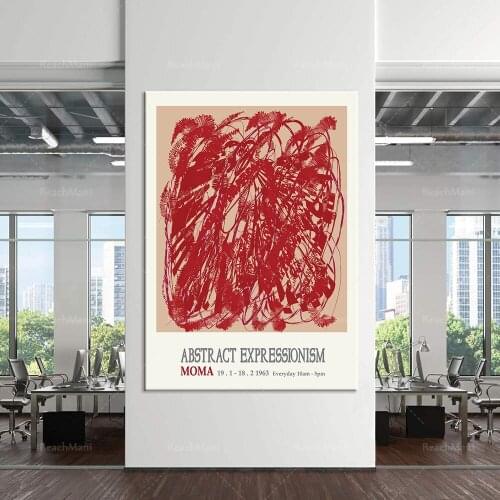ABSTRACT EXPRESSIONISM POSTER 1963,Modern art poster,Mid century poster,Abstract art poster,Gallery poster