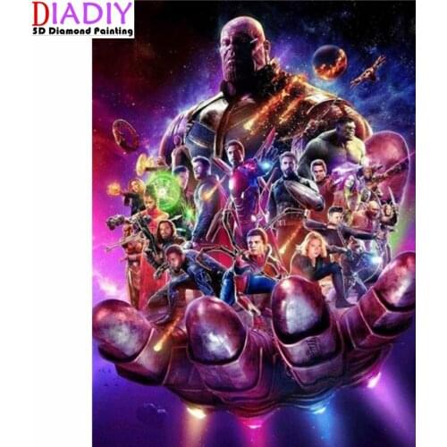 Diy 5D Diamond Painting Cross Stitch the film Avenger Super Hero Diamond Embroidery Pattern Drill Mosaic Home Decor Gift Art