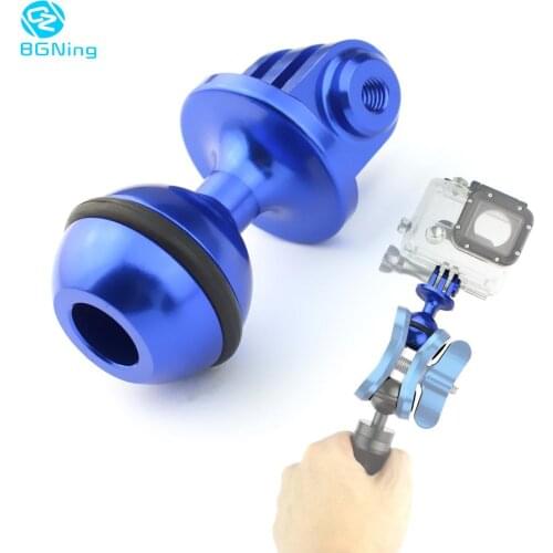 BGNing CNC Aluminum 360 Degree Rotation Ball Head Mount Tripod 2.5CM for Gopro Max 8 7 SJCam for AKASO EK7000 4K Action Camera