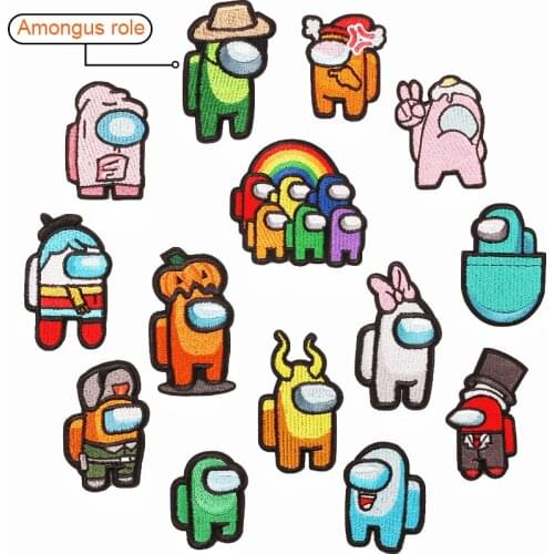 Amongus Game Cartoon Characters Embroidery Patch Applique DIY Cloth Stickers Clothing Hat Badges Lron on Cloth Patches