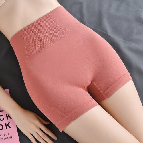 Seamless Boxer Shorts Women Yoga Sport Fitness Belly Pants Hip-lift Short Panties Safety Short Pants for Women Intimates 2021