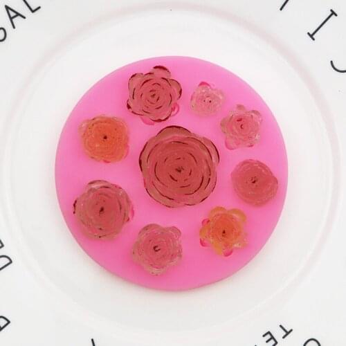 Blossoming Rose Fondant Silicone Mold, Chocolate Decoration, DIY Baking, Handmade Ultra-light Clay Mold