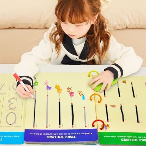 Children Toys Montessori Drawing Tablet Early Educational Math Boy Girl Game Book Kids Child Learning Shape Pen Control Draw Set