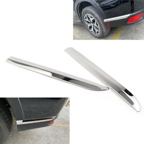 Chrome Stainless Steel Rear Around Corner Protector Decoration Cover Trim For Subaru Forester 2019-2020 2PCS Car Styling