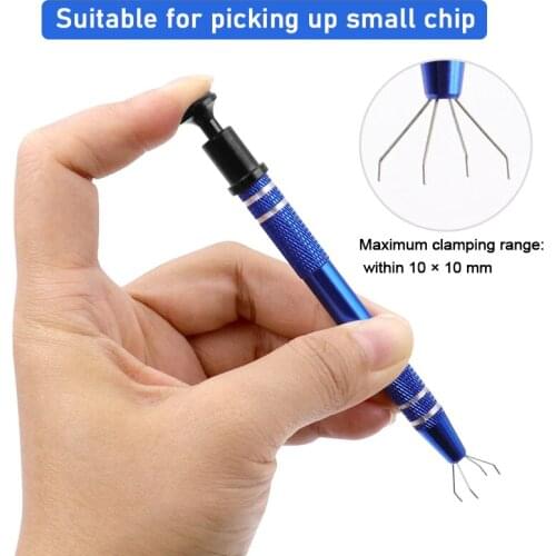 1Pcs Mobile phone computer IC extraction tool electronic components grabber cotton picker computer chip tweezers polishing tool