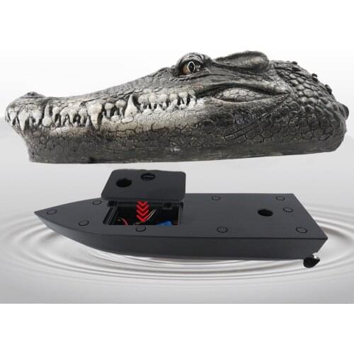 Flytec V005 RC Boat Head Spoof Toy 2.4G Remote Control Electric Racing Boat for Pools with Simulation Crocodile