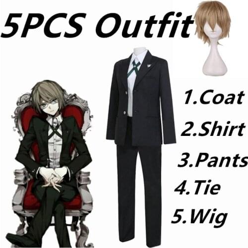 Anime Danganronpa Byakuya Togami Cosplay Costume Short Wig Dangan Ronpa Men Women Uniform Jacket Shirt Pants Halloween Outfit