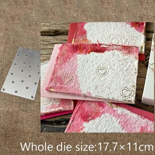 XLDesign Craft Metal Cutting Dies stencil mold heart background decoration scrapbook Album Paper Card Craft Embossing die cuts
