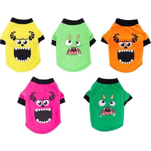 Cute Dog Clothes For Small Dogs Summer Clothes Chihuahua Puppy Clothing Shirt Winter Warm Vest Printed Ropa Para Perros