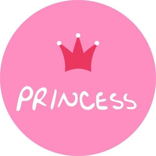 Fashion Cute Pink Crown Printed Round Carpets For Living Room Area Rug Child Play Tent Computer Chair Floor Mats Cloakroom Rugs