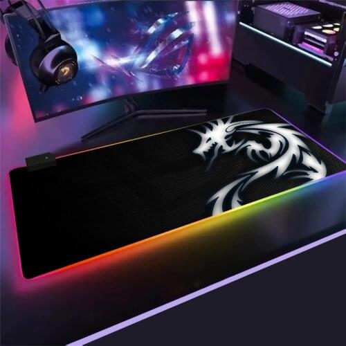 MSI LOGO Big Keyboard Desk Mat RGB Large Mouse Pad Gamer Big Mouse Mat Computer Mousepad LED Backlight Gaming mouse pad carpet