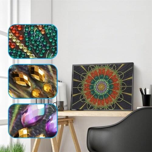 Diamond Art Kits Mandala Flower Special Shaped Drills 5D DIY Diamond Painting Embroidery Round Crystal Rhinestones Home Decor