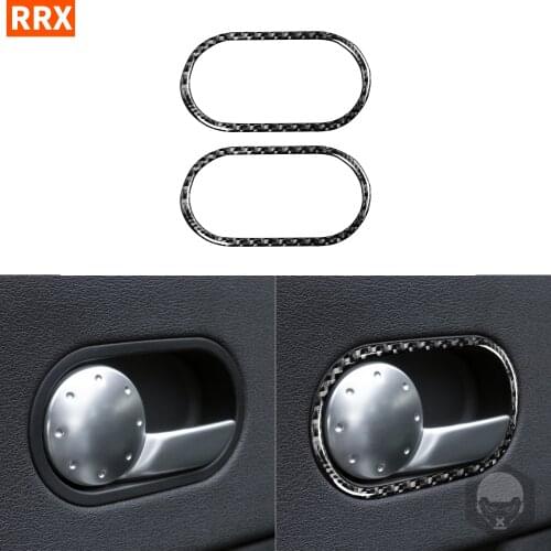 For Audi TT 8N 2001 2002 2003 2004 2005 2006 Carbon Fiber Sticker Car Accessories Both Sides Inner Door Handle Frame Interiors