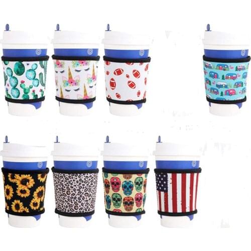 Neoprene Heat Resistant 4mm Thick Insulated Reusable Hot Coffee Cup Sleeves for Hot Coffee and Tea 12oz-24oz Cups SN1366