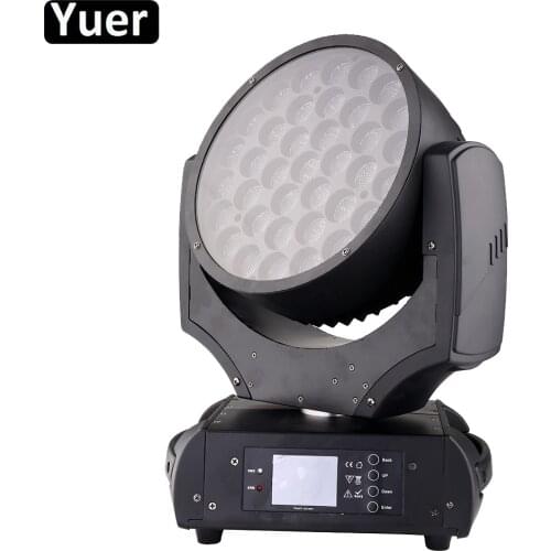 New 37x20W RGBW 4IN1 LED Zoom Moving Head Light DMX512 DJ Disco Stage Light Wash Effect Music Party Club Bar Moving Head Light