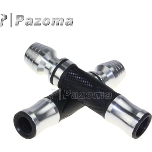 PAZOMA 2015 HOT Silver Motorcycle CNC Hand Grips For 22mm 7/8" Motorcycle Handlebar Dirt Sport Bike Scooter