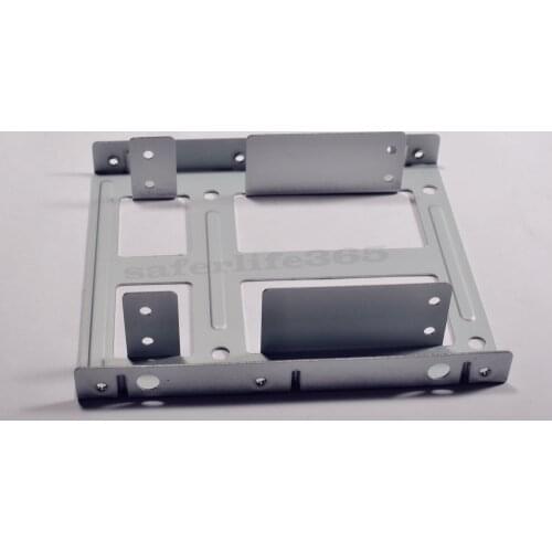 High Quality Aluminum 2.5" Dual SSD to 3.5" SATA Adapter HDD Tray Converter SAS HDD Bracket Bay Caddy Support 2 SSD