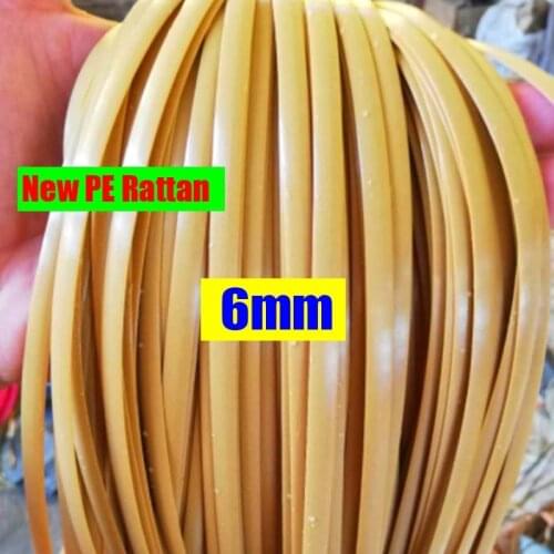 PE Synthetic Flat Rattan Material DIY Handmade Weaving Imitated Vine Knit Repair Sofa Chair Table Basket Furniture Decoration