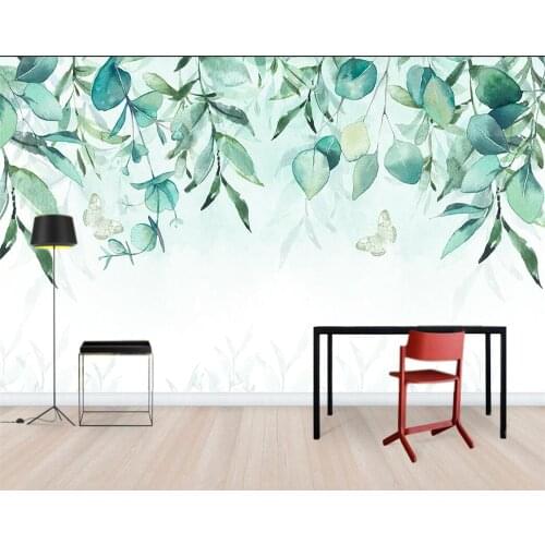 Custom wallpaper photo fresh leaves tree vine pastoral background wall painting home decoration living room bedroom 3d wallpaper
