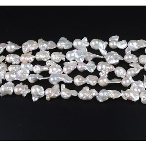 17-25mm Cultured Freshwater White Big Size Irregular Baroque Freshwater Pearl For Jewelry Accessorie