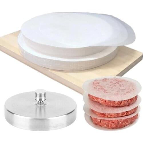 Hamburger Meat Press Burger Maker with 40Pcs Baking Paper for Party Hamburger for Beef Kitchen Gadgets