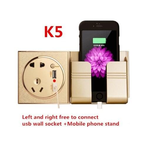 Usb wall socket +Mobile phone stand USB Wall Socket Universal Usb Extension Power Socket Outlet Panel 110 V - 250 V
