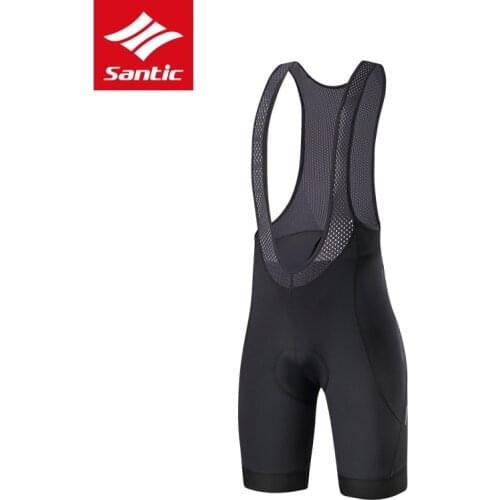 SANTIC Cycling BiB Shorts Summer Men 4D Coolmax Breathable Padded Bicycle High Elastic Strap Perspiration Bicycle Accessories