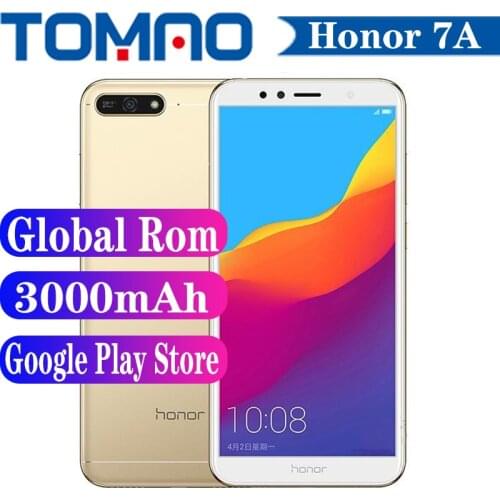 Official Global ROM Honor 7A Mobile phone 5.7 inch 2GB 3GB RAM 32GB ROM Octa Core Snapdragon 430 Android 8.0 3000mAh Google Play