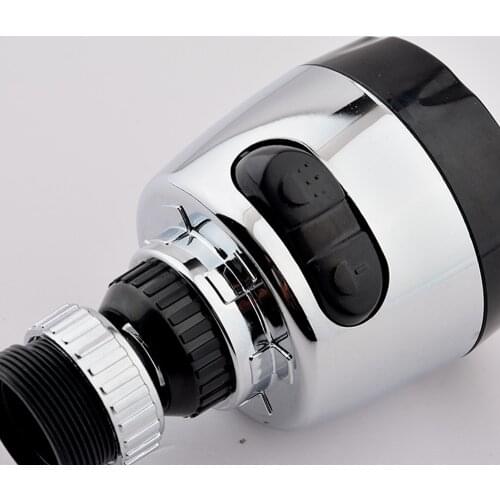 Kitchen Faucet ABS + Stainless Steel Splash-proof Universal Faucet Shower Water Rotatable Filter Sprayer Nozzle Color Random