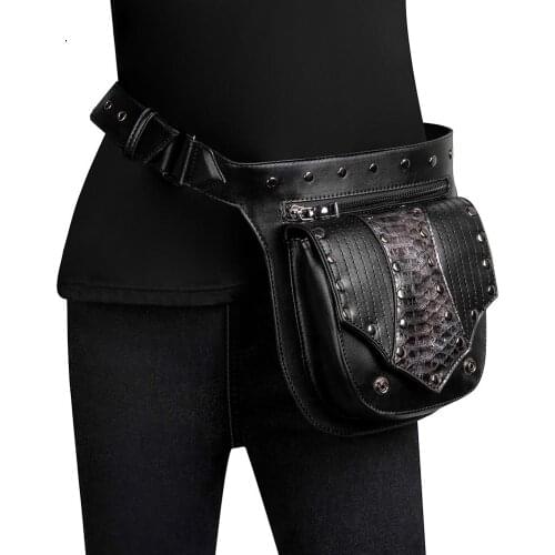 Vintage Steampunk Bag Retro Rock Gothic Goth Shoulder Waist Bags Packs Victorian Style Women Men Leg Bag Fanny Packs Belt Bag