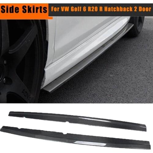 Side Skirt Extensions For Volkswagen VW Golf 6 R20 R Hatchback 2 Door Bumper 2010-2013 Door Bumper Plate Guard Carbon Fiber/FRP