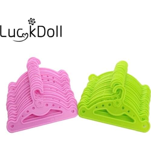 Luckdoll5PCS/Pink Doll Hanger for 18 Inch American Doll Accessories, Kids' Best Gift