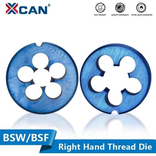 XCAN BSW/BSF Screw Thread Die Nano Blue Coated Threading Die Right Hand Machine Threading Tools