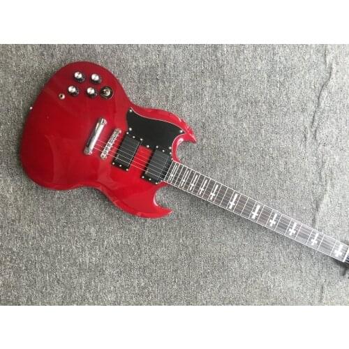 High-quality customized left-handed electric guitar red color rosewood fingerboard electric guitar