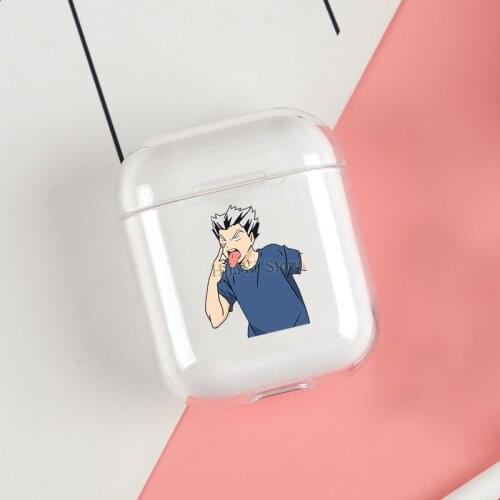 Funny Haikyuu bokuto koutarou Cases For Apple AirPods 1 2 Case Clear Wireless Bluetooth Earphone Case Protective Shell