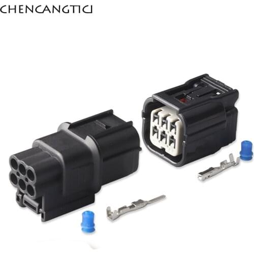 2 Sets 6 Pin Way HV HVG 040 Sumitomo Waterproof Auto Connector Plug Car Accelerator Pedal Male Female Socket 6189-7040 6188-4908