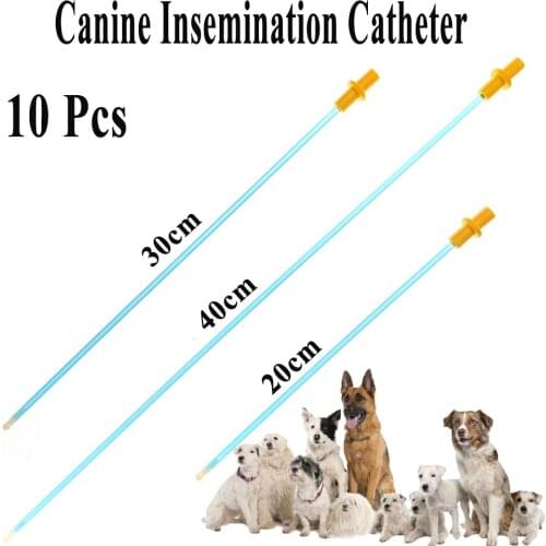 10PCS Pet Dog Disposable Vas Deferens Artificial Insemination Tube Plastic Canine Sperm Injection Semen Deposition Alaska Bichon