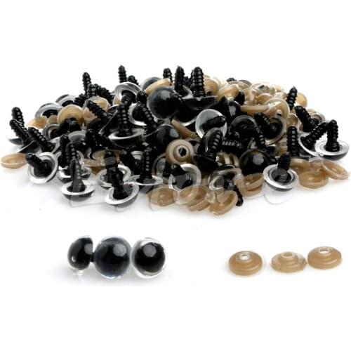100Pcs/Set 14mm Plastic Safety Eyes For Teddy Bear Doll Animal Puppet Craft E65D