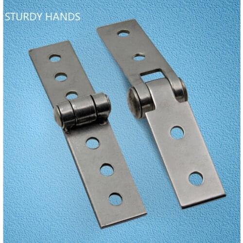 2PC/lot Thicken Stainless Steel Folded Hinge Frameless Glass Doors and Windows Silent Hinges Furniture Hardware Accessories