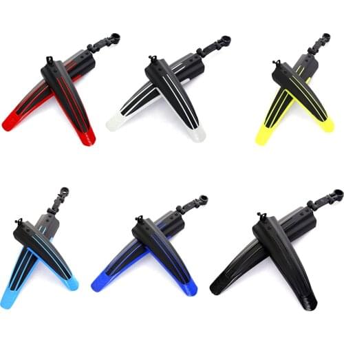 2pcs Mountain Bike Bicycle Front Rear Tire Fenders Colorful Cycling Bike Mud Guard Adjustable