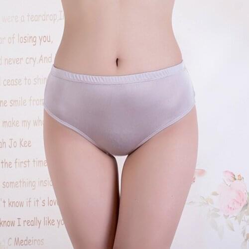 4 Pack 50% Silk 50% Viscose Womens Sexy Panties Briefs Underwear Lingerie M-2XL SG003
