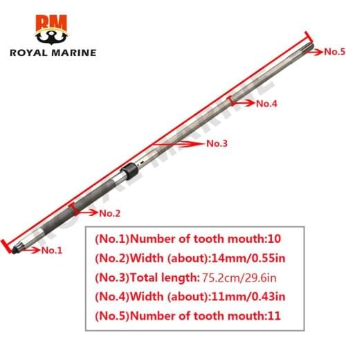 63V-45510-10 Driver Shaft Long shaft (L) for Yamaha Outboard Motor 2 Stroke 9.9HP 15HP F9.9 F15 F13.5 63V-45510-11 63V-45510-10