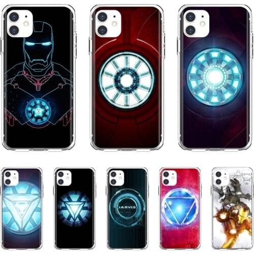 For Xiaomi poco X3 nfc F2 Pro M3 Mi 5X 6X Max Mix 1 2 2S 3 Mi5 Mi6 Mi3 Mi4 Soft Skin Case Avengers-iron-man-arc-reactor