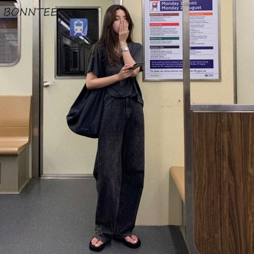 Jeans Women Denim Plus Size 4XL BF Streetwear High Waist Wide-leg Full-length Washed Retro Harajuku Casual Korean Female Ins New