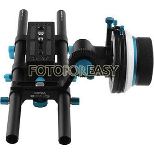 FOTGA DP500IIS DSLR RIG Follow Focus A/B Hard Stops + DP3000 15mm Rod Baseplate Rig